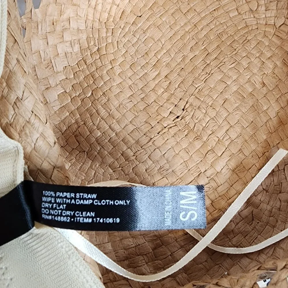 Torrid Small Medium Oversize Floppy Hat Sun Spring Women Straw Vacation Travel